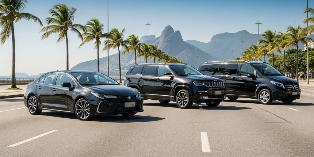 Transfer executivo no Rio de Janeiro: descubra quando optar por sedan, SUV ou minivan.