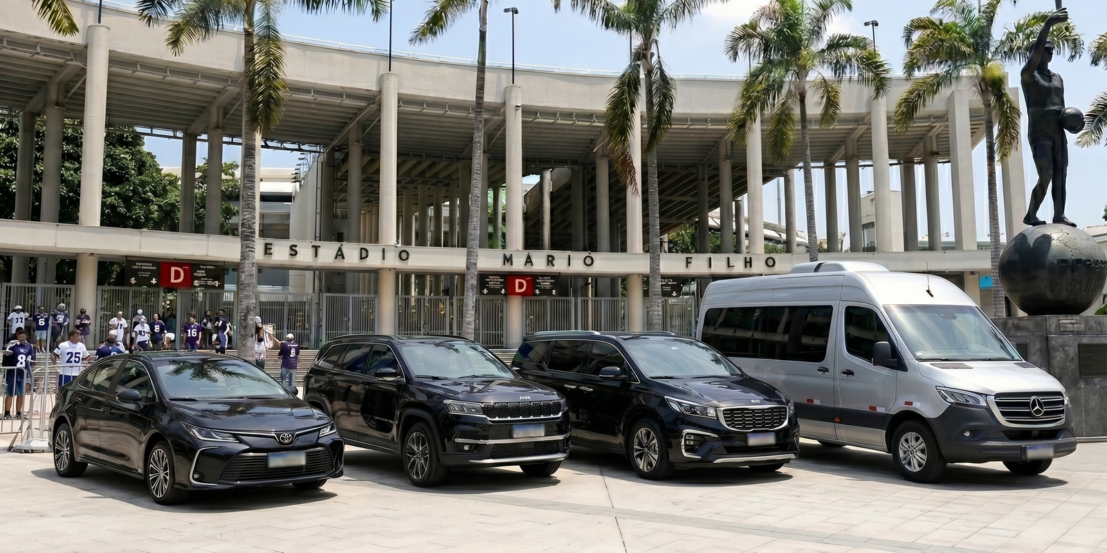 Sedan, SUV, van ou micro-ônibus? Veja qual é o melhor transfer para o jogo da NFL no Maracanã e evite imprevistos.