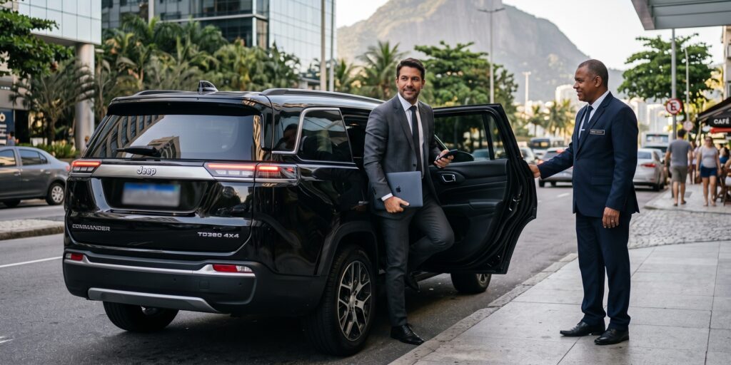 Transporte executivo blindado: proteção para quem circula com celulares, tablets e notebooks.